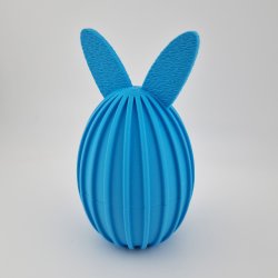 3D printet p�ske�g med kanin�rer �bnet i to dele med gevindlukning