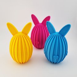 3D printet p�ske�g med kanin�rer �bnet i to dele med gevindlukning