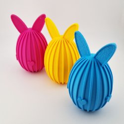 3D printet p�ske�g med kanin�rer �bnet i to dele med gevindlukning