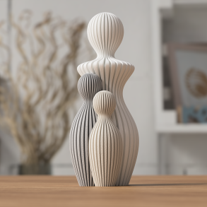 Mors dag figur med 2 b�rn - 3D print