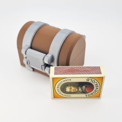 Mini skattekiste gave�ske i brun og metal