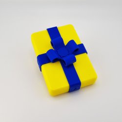 Gul og bl� Br�ndby gave�ske
