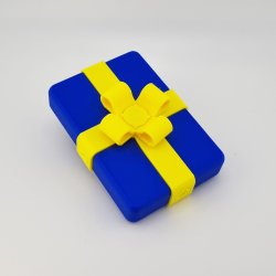 Bl� og gul Br�ndby gave�ske