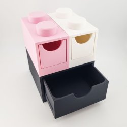 Modul�r mini opbevaringsskuffe i byggeklods design