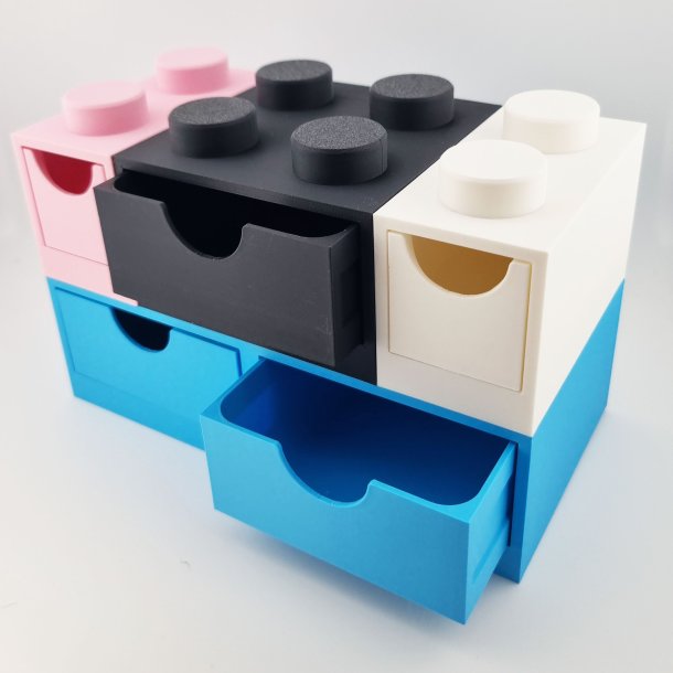 Modul�r mini opbevaringsskuffe i byggeklods design