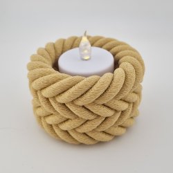 3D printet flettet fyrfadsstage med LED tea light