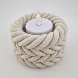 3D printet flettet fyrfadsstage med LED tea light