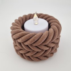 3D printet flettet fyrfadsstage med LED tea light