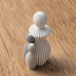 Mors dag figur med 2 b�rn - 3D print