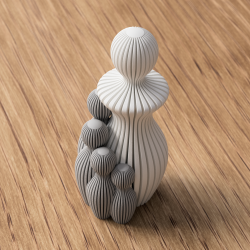 Mors dag figur med mor og tre b�rn i moderne design