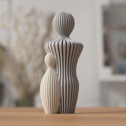 Fars dag figur med far og barn i moderne design