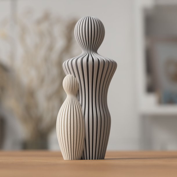 Fars dag figur med far og barn i moderne design