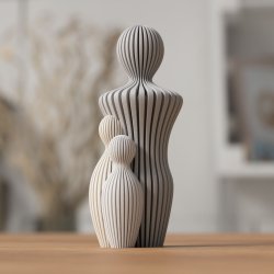 Fars dag figur med far og to b�rn i moderne design