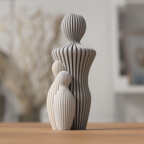 Fars dag figur med far og to b�rn i moderne design