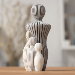 Fars dag figur med far og 3 b�rn i moderne design