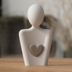 Mors dag figur med hjerte i moderne minimalistisk design