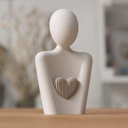 Mors dag figur med hjerte i moderne minimalistisk design